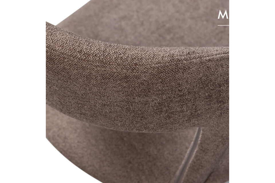 The fabric stands out due to the light color blend in the yarns