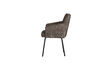 Miniature Dining chair with armrest coarse woven grey/brown MOUNT 3