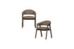 Miniature Dining chair with armrests brown wood TUNAR 4