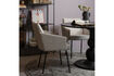 Miniature Dining Chair with Armrests Coarse Woven Fabric Natural MOUNT 2