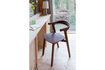 Miniature Dining chair with armrests in walnut wood Northwood 2