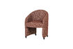 Miniature Dining chair with wheels rust brown melange CORDO 1