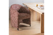 Miniature Dining chair with wheels rust brown melange CORDO 2