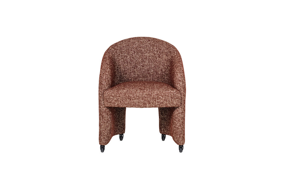Comfortable seating Luxurious mélange fabric Convenient wheels for mobility Compact dimensions
