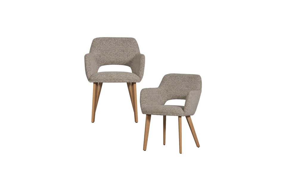 Modern dining chair with soft grip Upholstered with Anil fabric (100% PES) Available in several