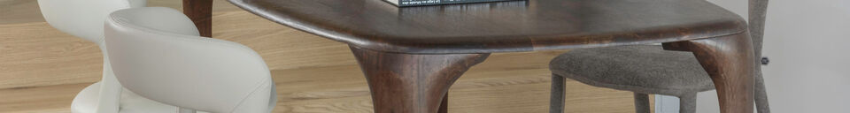 Material Details Dining table 190x95 cm dark brown mango wood Fiore