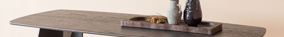 Material Details Dining table 220x100 cm Oak Mystic Brown Veere