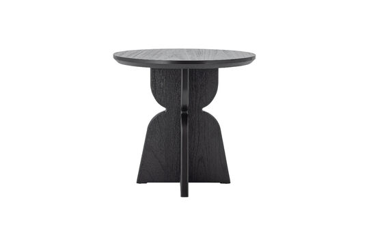 Dining Table D80 cm in Black Firwood Vixen Clipped
