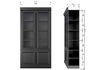 Miniature Display Case 44cm Pine Matt Black ORGANIZE 10