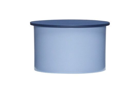 District blue metal box