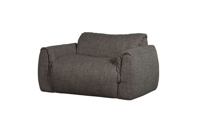 Divanetto 2 posti tessuto grigio melange BAGGY