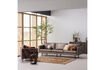 Miniatura Divano 3 posti tessuto metallico Marrone Rame RODEO 2