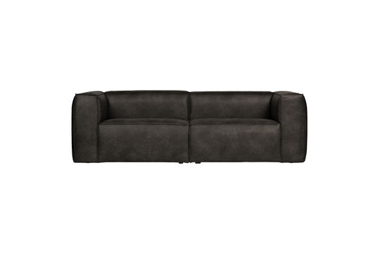 Divano 3,5 posti Ecopelle Nero Bean