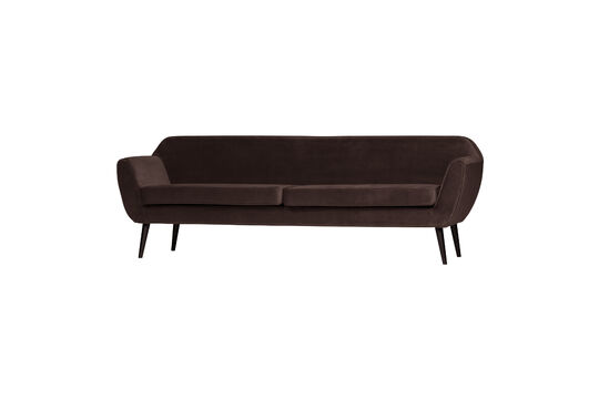 Divano 4 posti XL 230 cm Velluto Marrone Scuro ROCCO