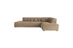 Miniatura Divano angolare a 3 posti a destra in tessuto marrone Fat Freddy Rib 1
