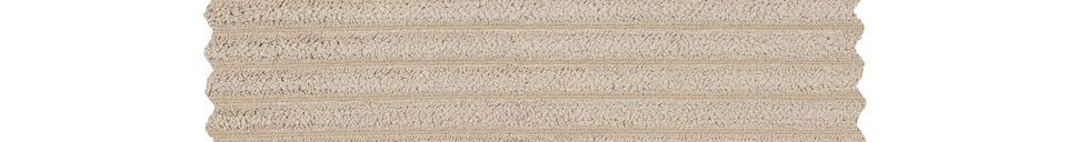 Materiali prima di tutto Divano angolare a coste in fagiolo beige