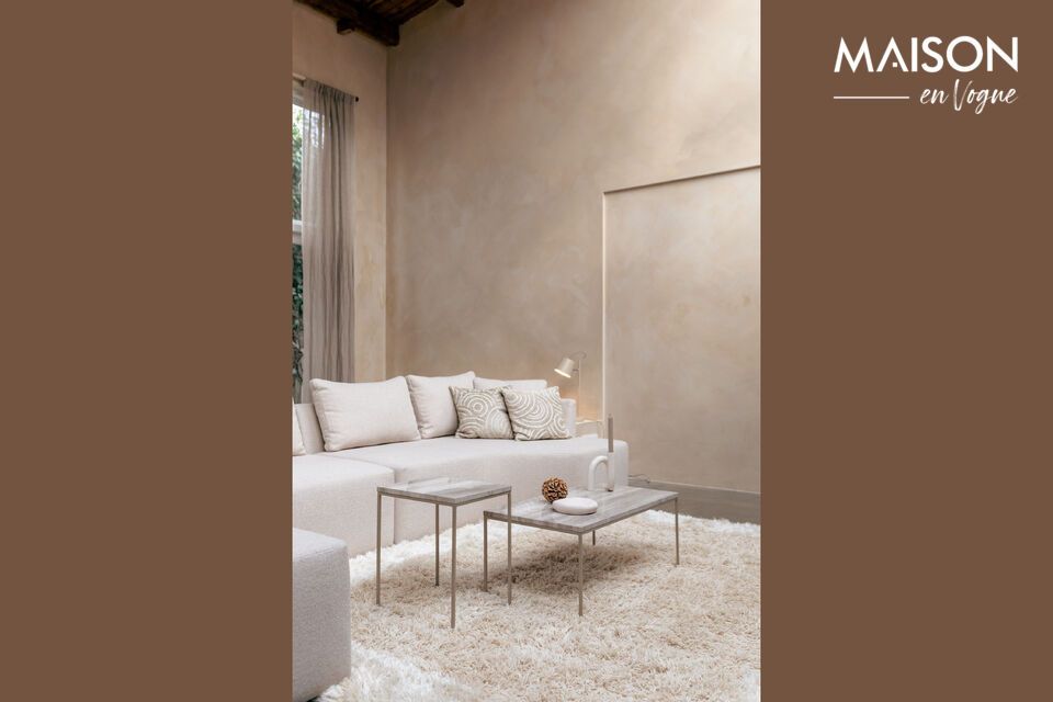 Scoprite il divano Prosper Beige Polyester 5 posti ad angolo sinistro