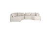 Miniatura Divano angolare sinistro 5 posti in tessuto beige Prosper 1