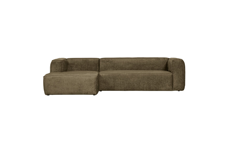 Divano angolare robusto Rivestito in velluto strutturato (100% poliestere) Design spesso e