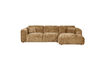 Miniatura Divano chaise longue destra ciniglia giallo miele CLOUD 2