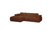 Miniatura Divano chaise longue sinistra bouclé marrone ruggine Mojo 1