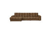 Miniatura Divano chaise longue sinistra velluto strutturato ottone SECOND DATE 2
