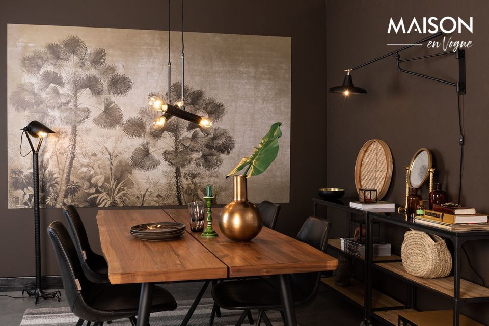An industrial look for this design hanging lamp