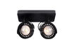 Miniature Double spotlight in black aluminum Dice-2 6