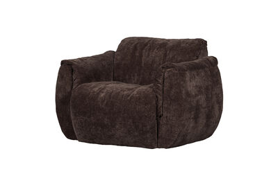Draaifauteuil 3D Chenille Donkerbruin BAGGY