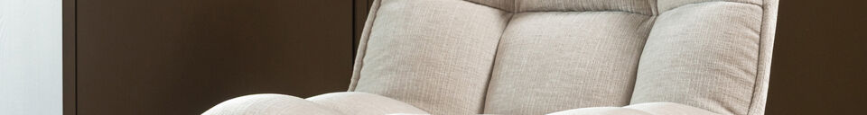 Benadrukte materialen Draaifauteuil chenille structuur naturel Jouke