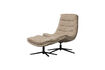 Miniatuur Draaifauteuil met hocker stof Naturel Kube 1