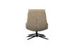 Miniatuur Draaifauteuil met hocker stof Naturel Kube 6