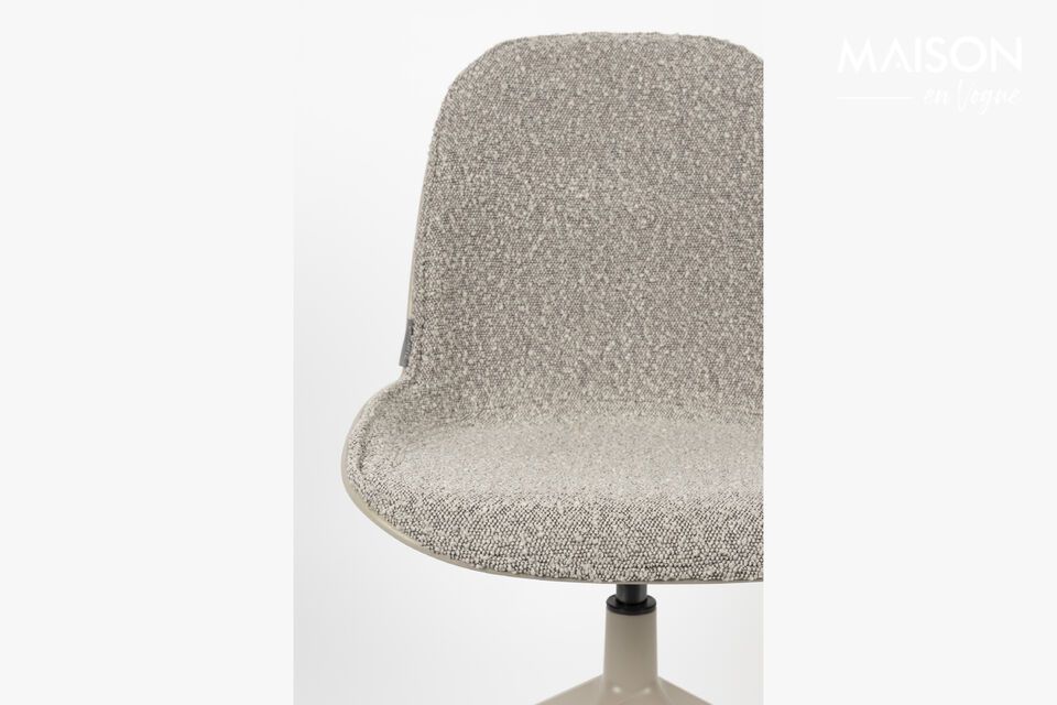 Draaistoel in taupe stof Albert Kuip Zuiver