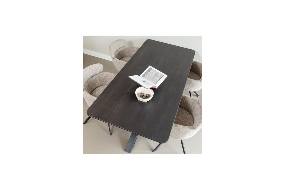 Bequemer Esszimmerstuhl mit Drehfuss Gepolstert mit gewebtem Stoff (100% Polyester) Metallgestell