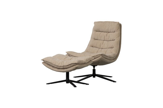 Drehsessel mit Hocker Stoff Natur Kube ohne jede Grenze