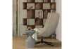Miniaturansicht Drehsessel mit Hocker Stoff Natur Kube 2