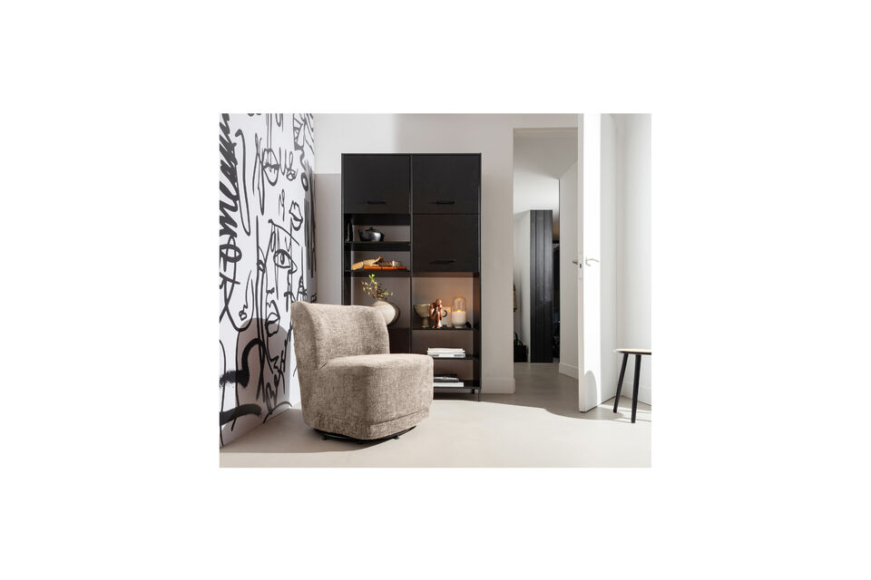 Bequemer Loungesessel mit drehbarem Fuss Robustes Design mit freundlichen Formen Gepolstert mit
