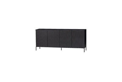Dressoir 200 cm Grenen Zwart New Gravure