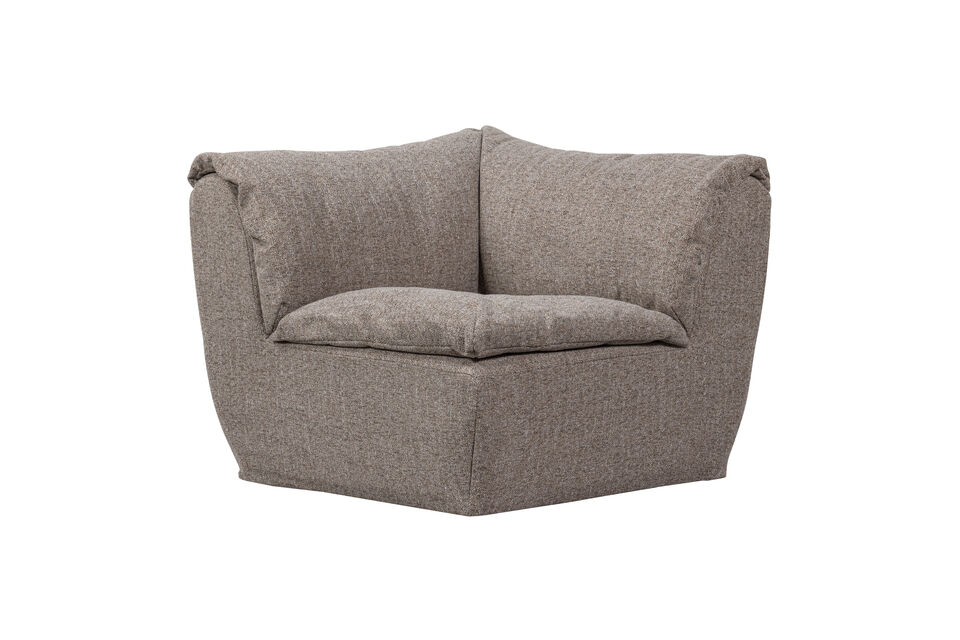Eckelement 96x96 cm Stoff Braun meliert BAGGY Woood
