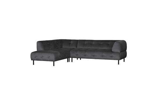Schauen Sie die Produktbeschreibung an ecksofa links in dunkelgrauem Velours Lloyd Ecksofa links in dunkelgrauem Velours Lloyd