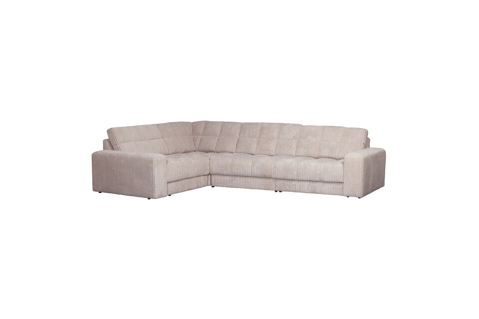 Ecksofa links Rippstoff Natur Second Date Woood