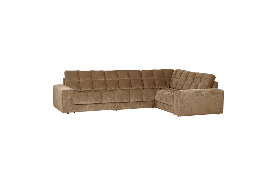 Ecksofa rechts 316x212 cm Stoff sandfarben Second Date Woood