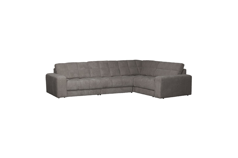 Ecksofa rechts Rippstoff Terrazzo SECOND DATE Woood