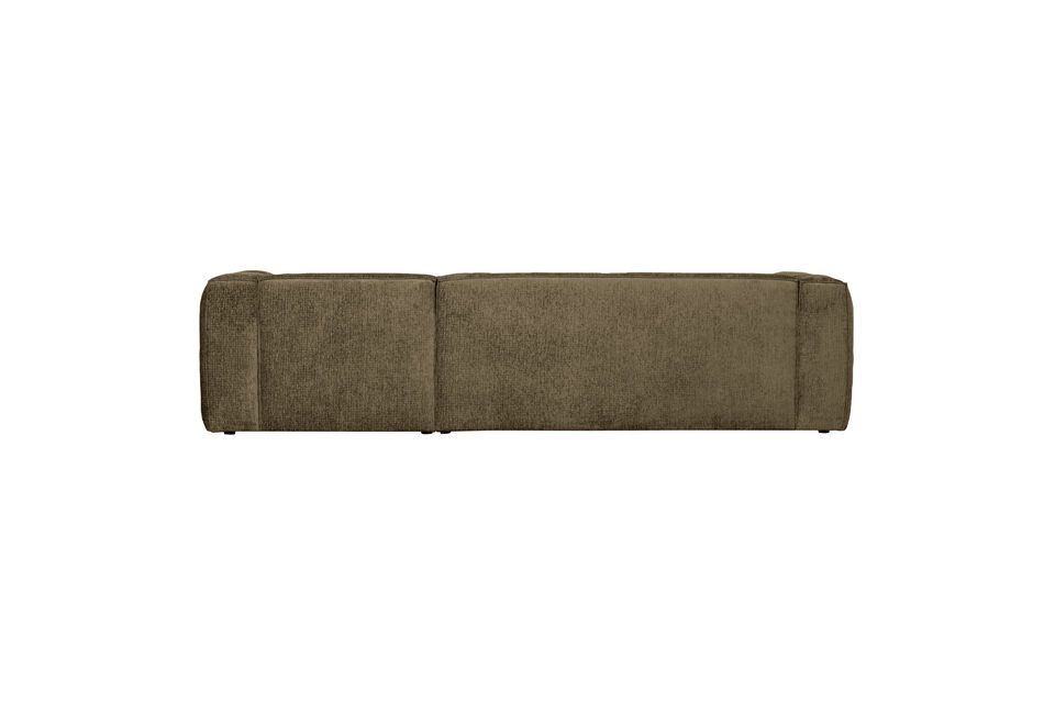 Stabiles Ecksofa Gepolstert mit einem Struktursamt (100% Polyester) Klobiges und voluminöses