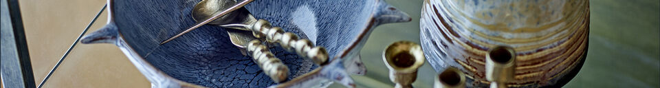 Materialbeschreibung Edie Schale, Blau, Steingut