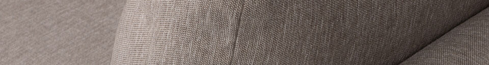 Benadrukte materialen Eetbank hoekelement links stof taupe COUPLE