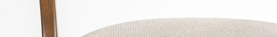 Benadrukte materialen Eetkamerstoel beige Bresso