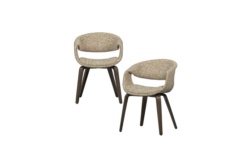Moderne eetkamerstoel met zachte grip Bekleed met comfortabele en slijtvaste stof (100% PES) In