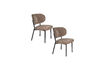 Miniatuur Eetkamerstoel in bruine stof Sanne 7