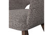 Miniatuur Eetkamerstoel Taupe Bruine houten poot MURAT 8